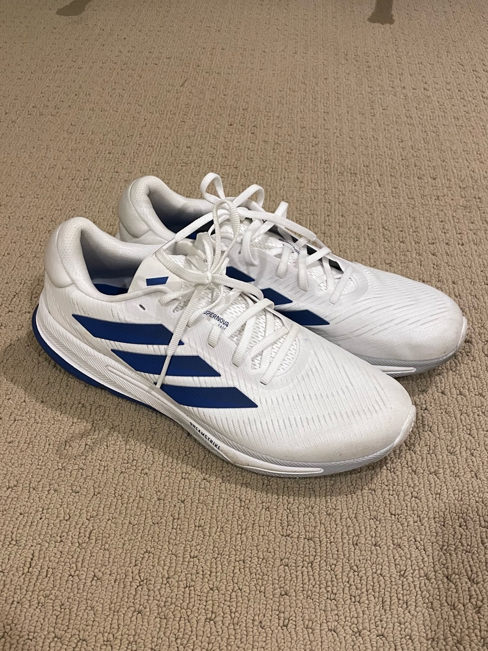 adidas White and Blue Men's Running Sneakers